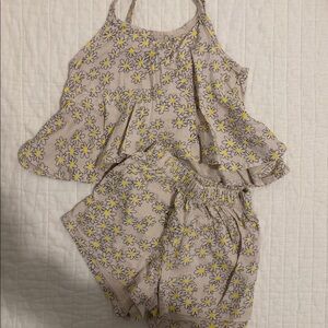 Soybean Peplum Two-Piece Set